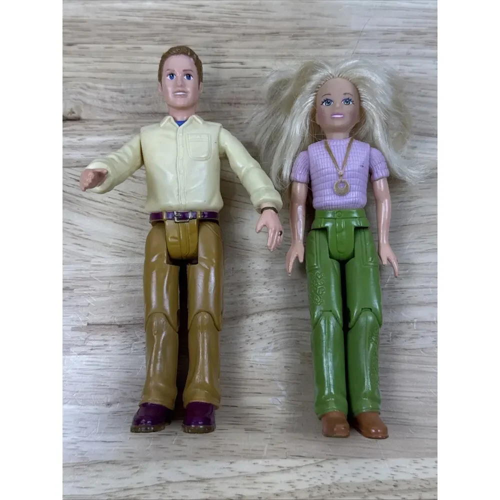 Fisher Price Loving Family Figures Lot Dad Mom Grandma Dollhouse People 2006